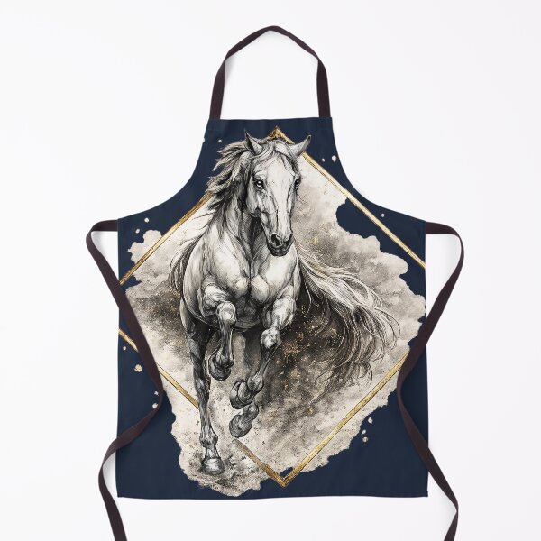 Item preview, Majestic Galloping Horse in Ink and Gold designed and sold by thirtyonestars.