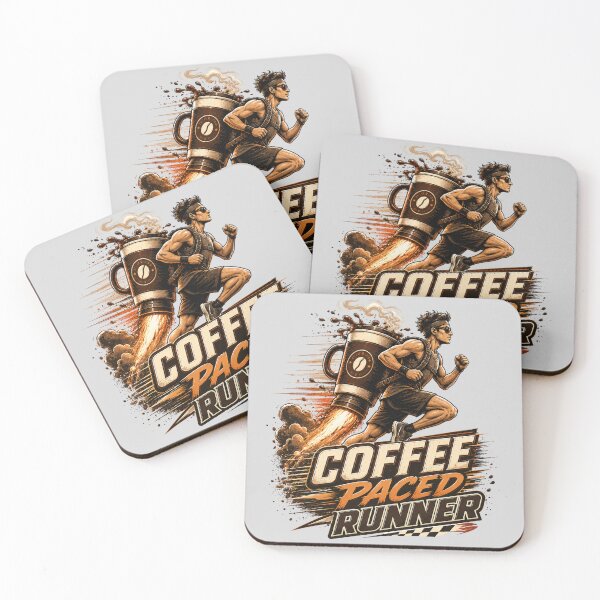 Item preview, Coffee Paced Marathon Runner Motivation designed and sold by pradeepvisuals.