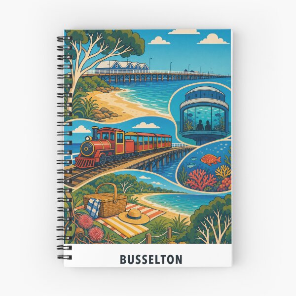 Item preview, Busselton Jetty Train Observatory Geographe Bay Collage designed and sold by Print My Town.