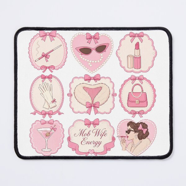 Item preview, Pastel Collage Mob Wife Energy Artwork designed and sold by QuirkyCloud Designs.