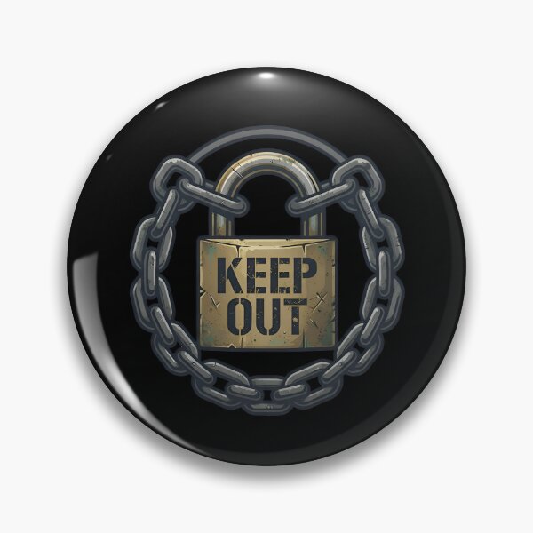 Item preview, KEEP OUT - Padlock Chain Warning designed and sold by Zazz Lee.