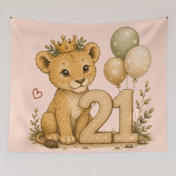Item preview, Cute Lion Cub 21st Birthday designed and sold by MellowMunchkins.