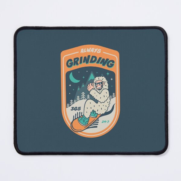 Item preview, Always Grinding Snowboarding Yeti | 365 24/7 Snowboard Graphic | designed and sold by Big-G-Clothing.