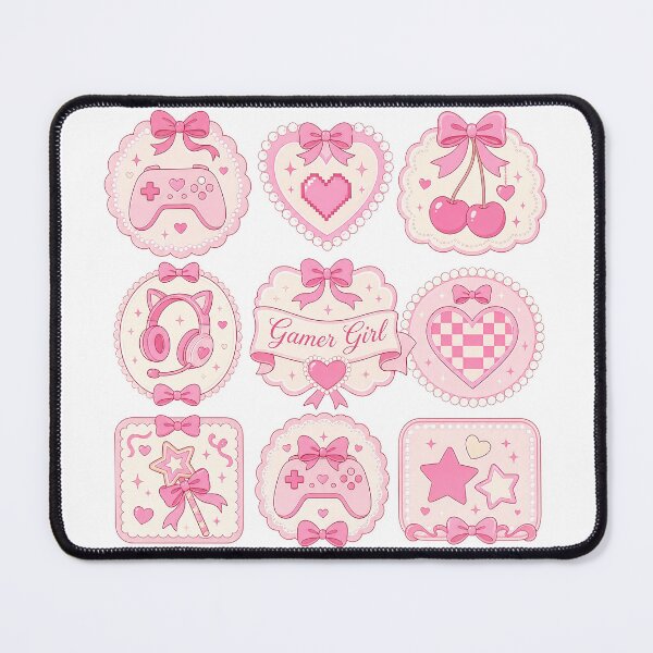 Item preview, Pastel Collage Gamer Girl Artwork designed and sold by QuirkyCloud Designs.