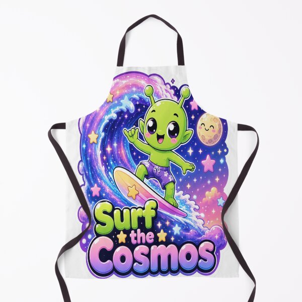 Item preview, Alien Surfer Riding Galaxy Waves designed and sold by Ruamid.