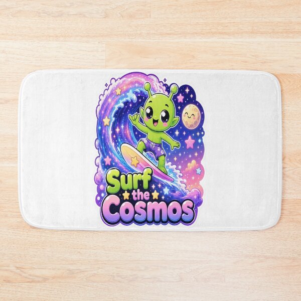 Item preview, Alien Surfer Riding Galaxy Waves designed and sold by Ruamid.