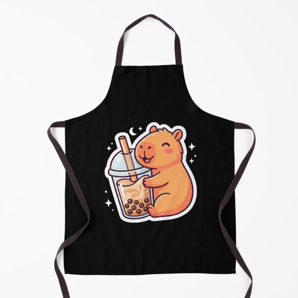 Item preview, Cute Capybara Hugging Bubble Tea Kawaii Sticker PNG designed and sold by showoffmarket.