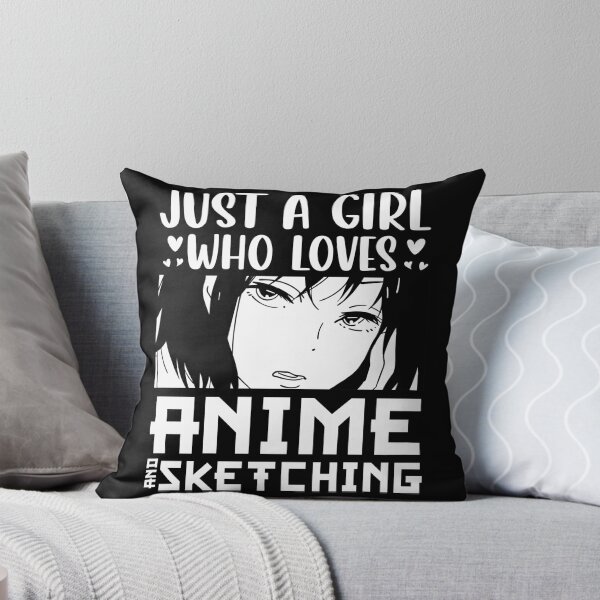 Item preview, Just A Girl Who Loves Anime & Sketching – Minimalist Anime Girl designed and sold by bella-rosa87.