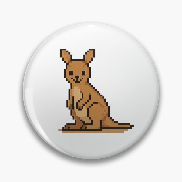 Artikelvorschau, Niedliches Pixel-Art-Känguru – Retro-8-Bit-Wildtierdesign entworfen und verkauft von SLGA-Designs.