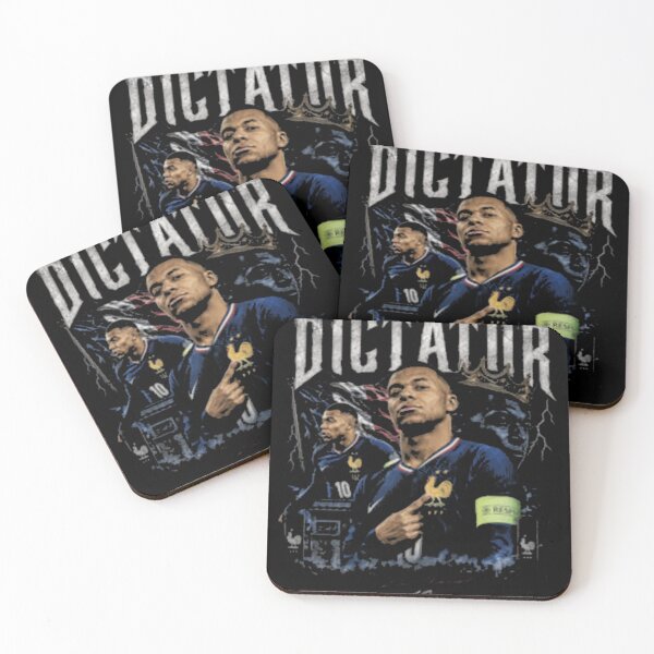Aperçu de l'œuvre Kylian Mbappé Dictateur Football Français Rétro Bootl créée et vendue par EcoArtShop.