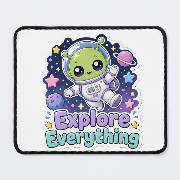 Item preview, Explore Everything Alien Astronaut Sticker designed and sold by Ruamid.