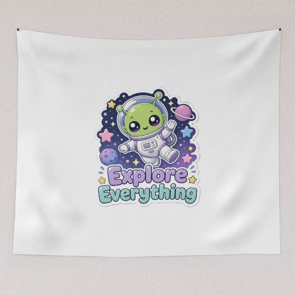 Item preview, Explore Everything Alien Astronaut Sticker designed and sold by Ruamid.