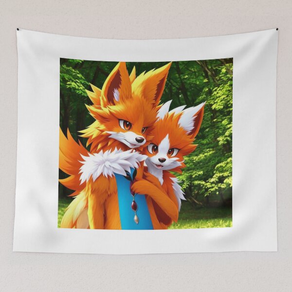 Aperçu de l'œuvre mère renard et son fils créée et vendue par ZeusGallery.