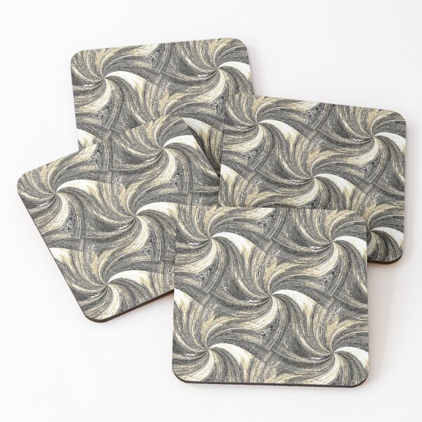 Item preview, Spiral Summer Pinch Pattern in Brown and Yellow designed and sold by Artistestella.
