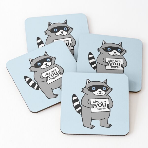 Item preview, Why are You Here asks Cute Raccoon designed and sold by ellenhenry.