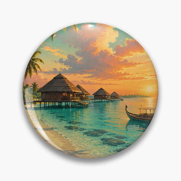 Item preview, Maldives Vintage Travel Poster | Indian Ocean Retro Wall Art | No. 010 designed and sold by bauschberts.