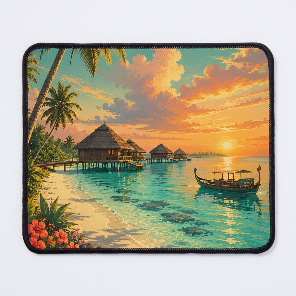 Item preview, Maldives Vintage Travel Poster | Indian Ocean Retro Wall Art | No. 010 designed and sold by bauschberts.