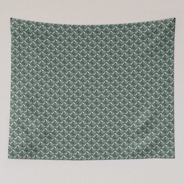 Item preview, Spiral Summer Pinch Pattern in Green and White designed and sold by Artistestella.