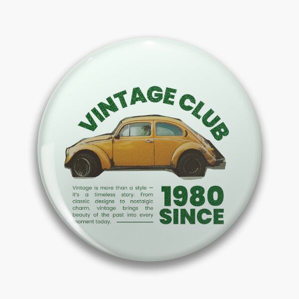 Item preview, Vintage Club Since 1980 – Retro Classic Yellow Car Aesthetic designed and sold by PrimeRacer.