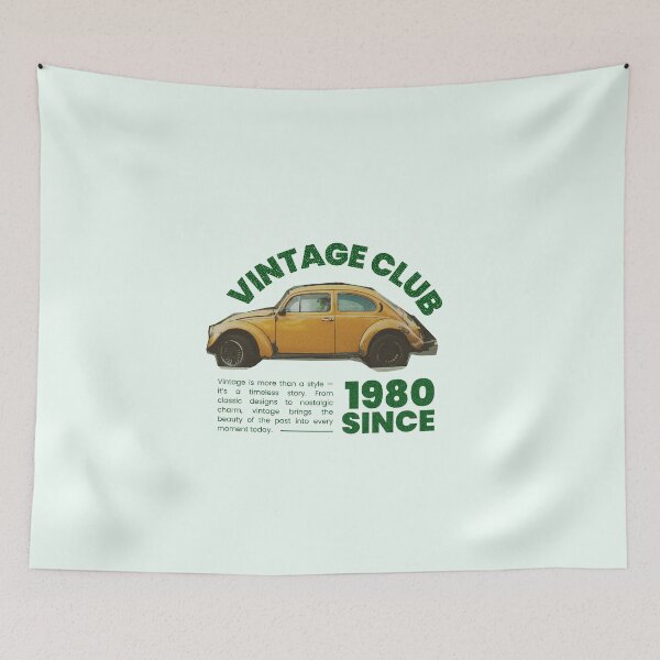 Item preview, Vintage Club Since 1980 – Retro Classic Yellow Car Aesthetic designed and sold by PrimeRacer.