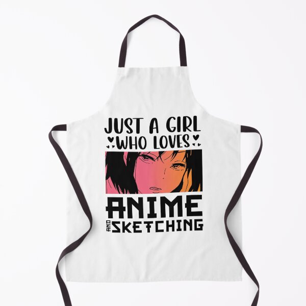 Item preview, Just A Girl Who Loves Anime & Sketching – Retro Anime Quote designed and sold by bella-rosa87.