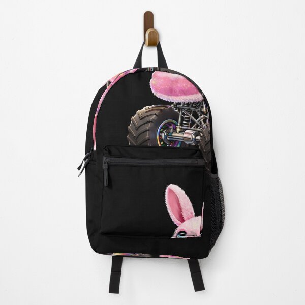 Item preview, Cute Pink Bunny Monster Truck | Kawaii Easter Rabbit Off Road | Funny Big Wheel Truck Cartoon designed and sold by artizallart.