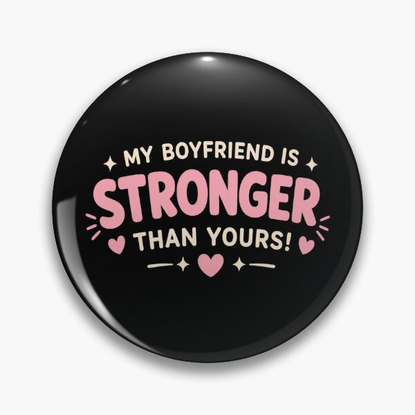 Item preview, My Boyfriend Is Stronger Than Yours Funny Gym Fitness Design designed and sold by HumbleAthlete.