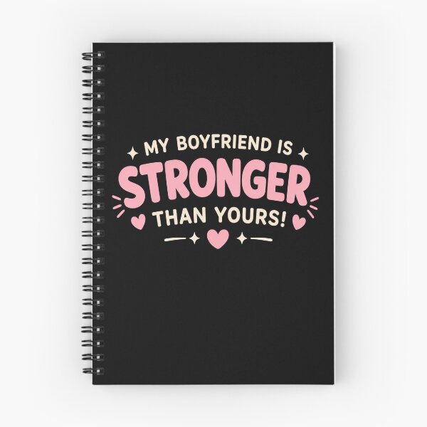 Item preview, My Boyfriend Is Stronger Than Yours Funny Gym Fitness Design designed and sold by HumbleAthlete.