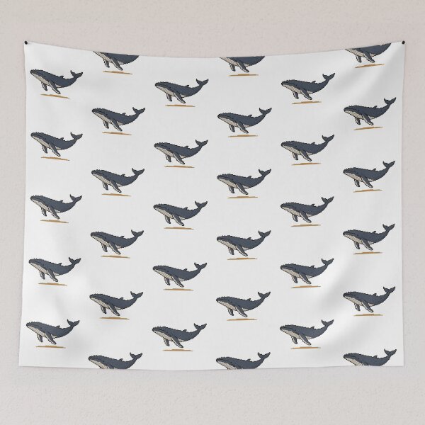 Item preview, Cute Pixel Art Humpback Whale - Retro 8-Bit Wildlife Design designed and sold by SLGA-Designs.