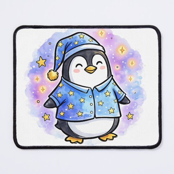 Item preview, Cute Kawaii Penguin in Star Pajamas | Cozy Bedtime Galaxy Animal | Nursery Decor | Baby & Kids Gift designed and sold by Cosmic Doodle Co..