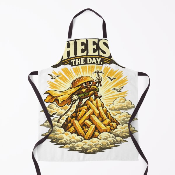 Item preview, Cheese The Day Funny Burger Mountain Vintage Graphic T-Shirt & Sticker designed and sold by irfanshikh.