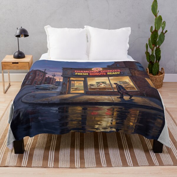 Item preview, Vintage City Donut Shop designed and sold by Home Decor Art.