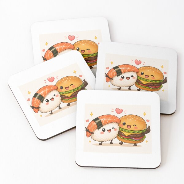 Item preview, Cute Sushi Burger Best Friends designed and sold by オルフェドリーム.