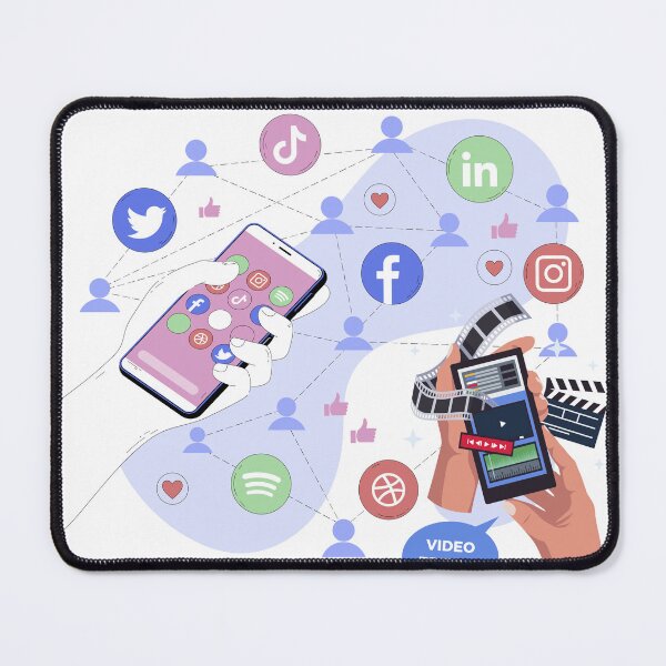 Item preview, Social Media Marketing & Video Editing Illustration | Digital Content Creator Art designed and sold by Jacky Fashion.