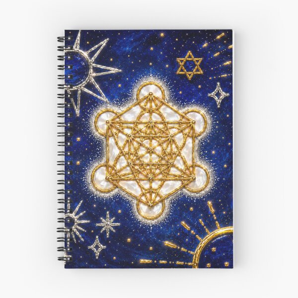 Item preview, Celestial Metatron's Cube Sacred Geometry | Gold & Pearl Cosmic Spiritual Wall Art designed and sold by MandyMCDigi.