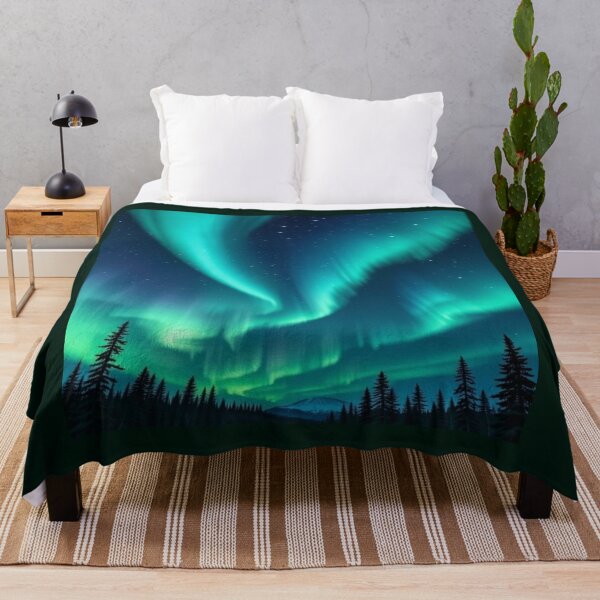 Item preview, Northern Lights Aurora Night Artwork designed and sold by NivyasArtistry.