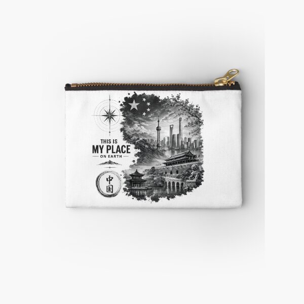 Item preview, China Monochrome Travel Map Wall Art designed and sold by JMDG Studio.