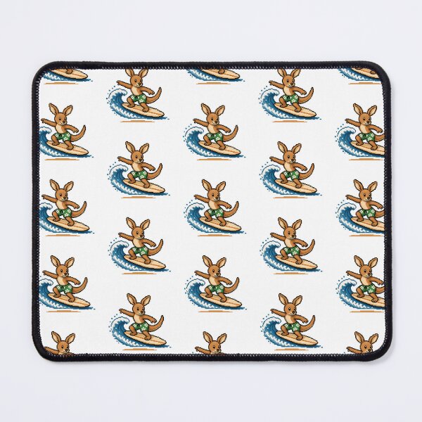Item preview, Cute Pixel Art Surfing Kangaroo - Retro 8-Bit Wildlife Design designed and sold by SLGA-Designs.