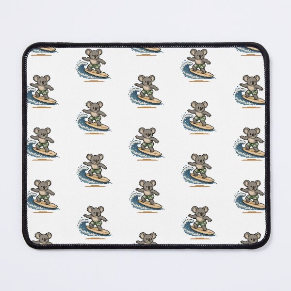 Item preview, Cute Pixel Art Surfing Koala - Retro 8-Bit Wildlife Design designed and sold by SLGA-Designs.