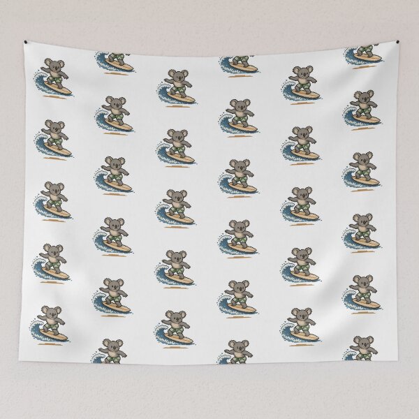 Item preview, Cute Pixel Art Surfing Koala - Retro 8-Bit Wildlife Design designed and sold by SLGA-Designs.