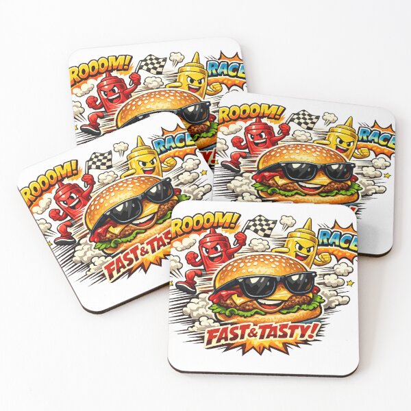 Item preview, Fast & Tasty Racing Burger Funny Fast Food Graphic designed and sold by irfanshikh.