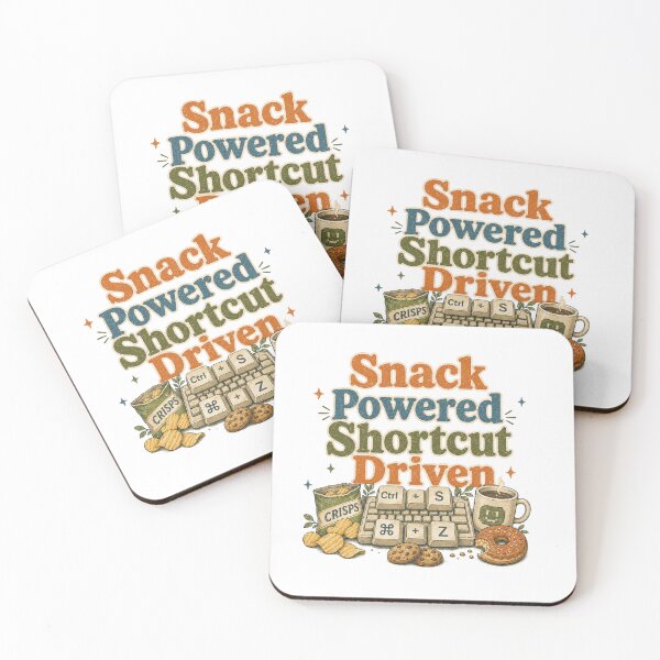 Item preview, Snack Powered Shortcut Driven Funny Computer Productivity Design designed and sold by GiftLore Studio.