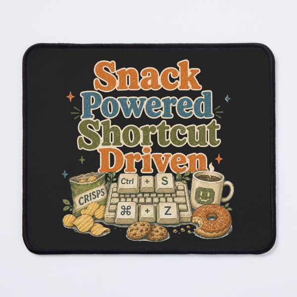 Item preview, Snack Powered Shortcut Driven Funny Computer Productivity Design designed and sold by GiftLore Studio.