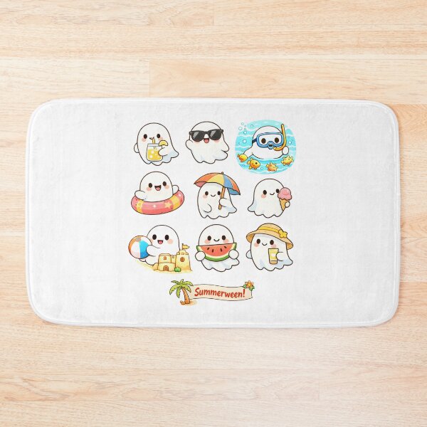 Item preview, Summer Ghost Sticker Pack Cute Spooky Beach Vacation Holiday Fun Design designed and sold by Artycom.