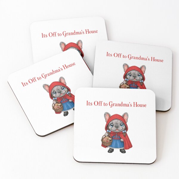 Item preview, Little Red Riding Hood French Bulldog – Off to Grandmas House designed and sold by ArtisticDesignsbyLinda.