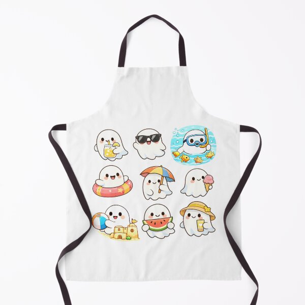 Item preview, Summer Ghost Sticker Pack Cute Spooky Beach Vacation Holiday Fun Design designed and sold by Artycom.