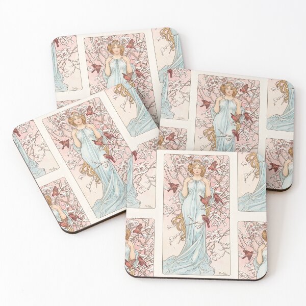 Item preview, Winter Maiden With Red Birds designed and sold by artofuniverse.