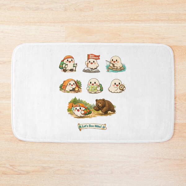 Item preview, Boo Hike Cute Ghost Sticker Pack Kawaii Outdoor Hiking Adventure designed and sold by Artycom.