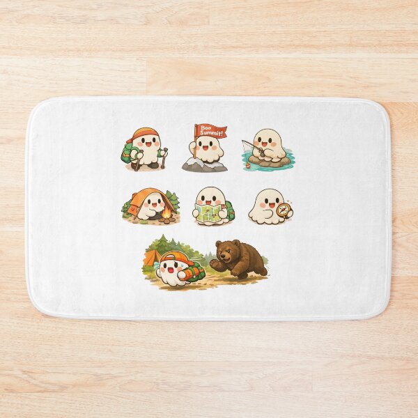 Item preview, Boo Hike Cute Ghost Sticker Pack Kawaii Outdoor Hiking Adventure designed and sold by Artycom.