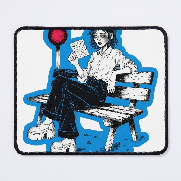 Item preview, Woman sitting on a bench with red as cut out PNG designed and sold by Creative88Art.